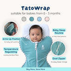 TatoWrap Swaddle — Zip-Up Bamboo Swaddle for Newborns (0–3 Months)