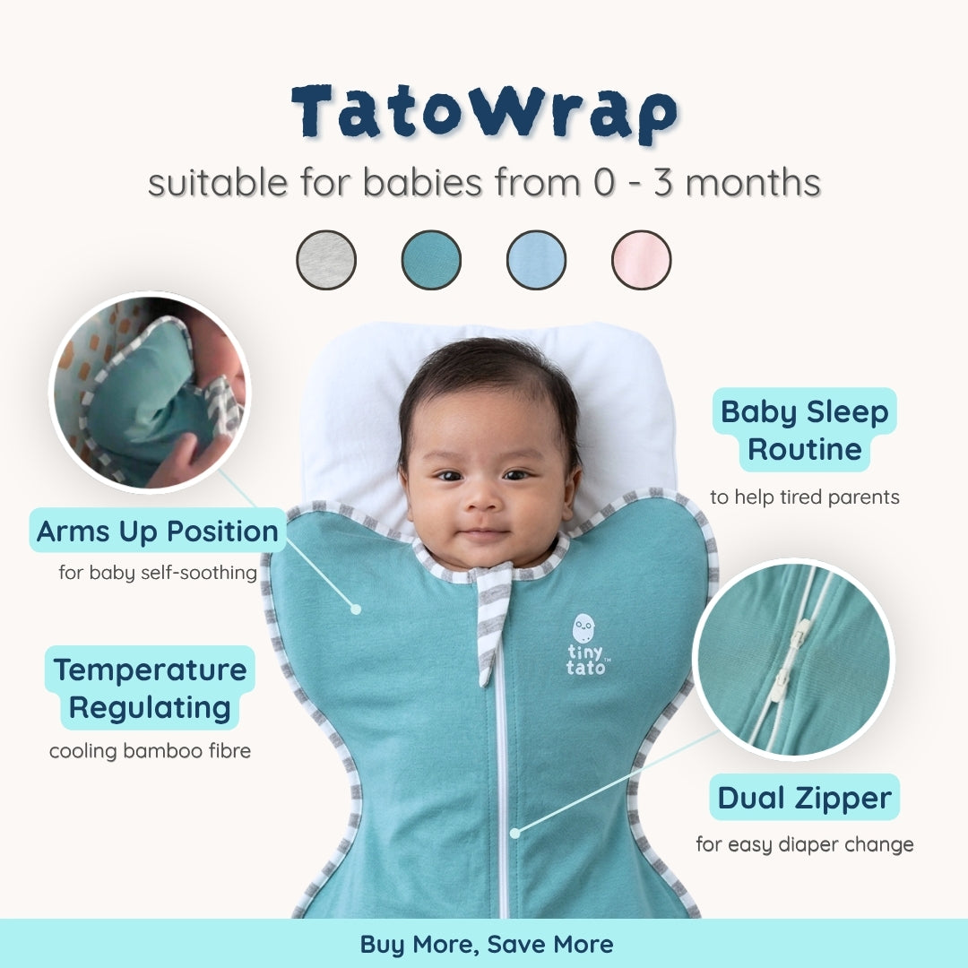 TatoWrap Swaddle — Zip-Up Bamboo Swaddle for Newborns (0–3 Months)