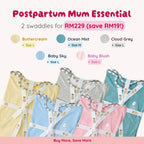 Postpartum Mum Essential  — Newborn + Transition Swaddle Bundle