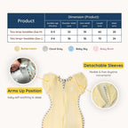 TatoWrap+ Swaddle — Zip Swaddle with Removable Sleeves for Rolling Babies (3–6 Months)
