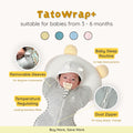 TatoWrap+ Swaddle — Zip Swaddle with Removable Sleeves for Rolling Babies (3–6 Months)