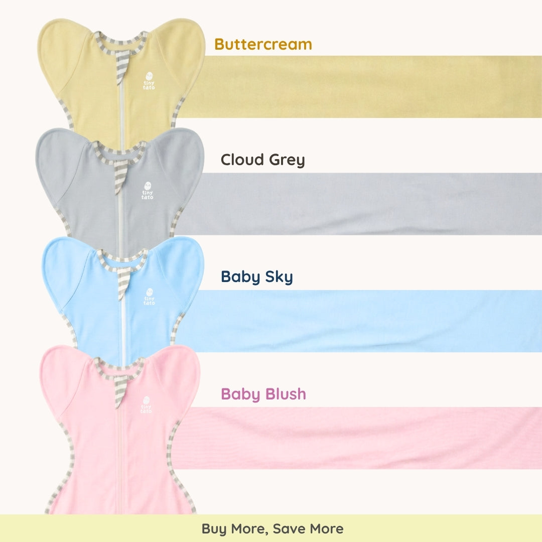 TatoWrap+ Swaddle — Zip Swaddle with Removable Sleeves for Rolling Babies (3–6 Months)